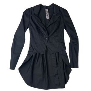 Widow size small lip service black blazer tail coat goth step in time